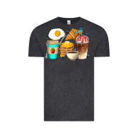 Vintage Black Breakfast Coffee Cups Vintage Tee - Artiststas