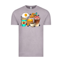 Vintage Zinc Breakfast Coffee Cups Vintage Tee - Artiststas
