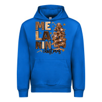 Cobalt melanin christmas with christmas tree Urban Hoodie - MaliasSmallBusiness