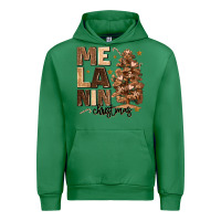 Emerald melanin christmas with christmas tree Urban Hoodie - MaliasSmallBusiness