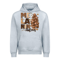 Heather Grey melanin christmas with christmas tree Urban Hoodie - MaliasSmallBusiness
