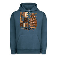 Pigment Midnight Navy melanin christmas with christmas tree Urban Hoodie - MaliasSmallBusiness