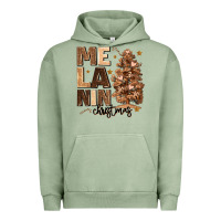 Pigment Oil Green melanin christmas with christmas tree Urban Hoodie - MaliasSmallBusiness