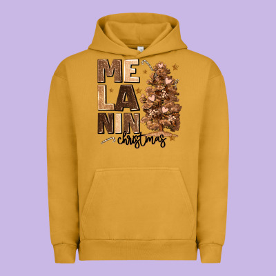 Urban Hoodie melanin christmas with christmas tree