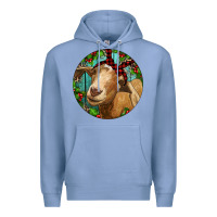 Colony Blue Farm Goat Christmas Premium Hoodie - RanaPortraitStore