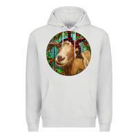Dove Grey Farm Goat Christmas Premium Hoodie - RanaPortraitStore