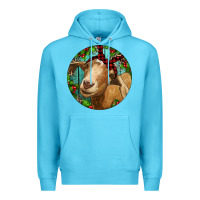 Ocean Blue Farm Goat Christmas Premium Hoodie - RanaPortraitStore
