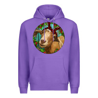 Purple Farm Goat Christmas Premium Hoodie - RanaPortraitStore