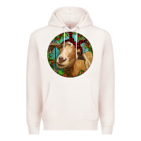 Pale Pink Farm Goat Christmas Premium Hoodie - RanaPortraitStore