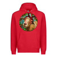 Red Farm Goat Christmas Premium Hoodie - RanaPortraitStore