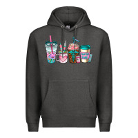 Charcoal Heather nurse fuel coffee cups Premium Hoodie - AdoDesignShop