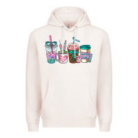 Pale Pink nurse fuel coffee cups Premium Hoodie - AdoDesignShop