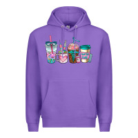 Purple nurse fuel coffee cups Premium Hoodie - AdoDesignShop