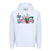 White nurse fuel coffee cups Premium Hoodie - AdoDesignShop