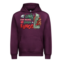 Mauve Wine girls just wanna have funds Urban Hoodie - MaliasSmallBusiness