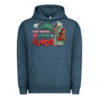 Pigment Midnight Navy girls just wanna have funds Urban Hoodie - MaliasSmallBusiness