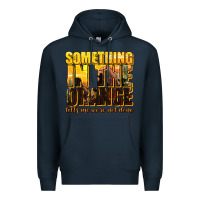 Navy something in the orange western Premium Hoodie - texasbilliewilder