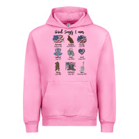 Fuchsia Pink god says i am Urban Hoodie - MaliasSmallBusiness