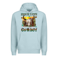 Blue Mist simmer down cowboy Premium Hoodie - texasbilliewilder