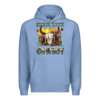 Colony Blue simmer down cowboy Premium Hoodie - texasbilliewilder