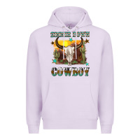Lilac simmer down cowboy Premium Hoodie - texasbilliewilder