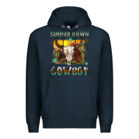 Navy simmer down cowboy Premium Hoodie - texasbilliewilder