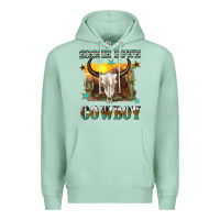 Seafoam simmer down cowboy Premium Hoodie - texasbilliewilder