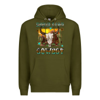 Army Green simmer down cowboy Premium Hoodie - texasbilliewilder