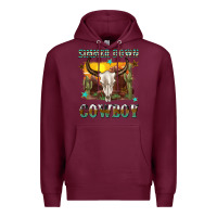 Burgundy simmer down cowboy Premium Hoodie - texasbilliewilder