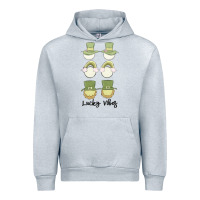 Heather Grey lucky vibes Urban Hoodie - MaliasSmallBusiness