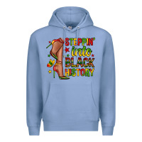 Colony Blue steppin into black history Premium Hoodie - Zillion Design Studio