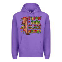 Purple steppin into black history Premium Hoodie - Zillion Design Studio