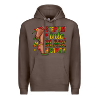 Coffee steppin into black history Premium Hoodie - Zillion Design Studio