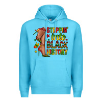 Ocean Blue steppin into black history Premium Hoodie - Zillion Design Studio