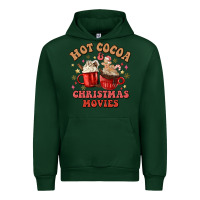 Forest Green hot cocoa and christmas movies Urban Hoodie - MaliasSmallBusiness