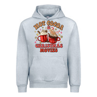 Heather Grey hot cocoa and christmas movies Urban Hoodie - MaliasSmallBusiness