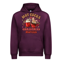 Mauve Wine hot cocoa and christmas movies Urban Hoodie - MaliasSmallBusiness