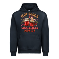 Navy hot cocoa and christmas movies Urban Hoodie - MaliasSmallBusiness