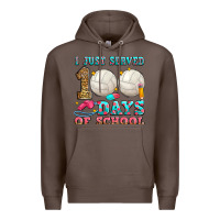 Coffee i just served 100 days of school volleyball Premium Hoodie - Zillion Design Studio