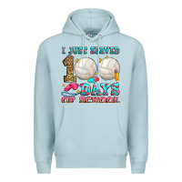 Blue Mist i just served 100 days of school volleyball Premium Hoodie - Zillion Design Studio