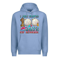 Colony Blue i just served 100 days of school volleyball Premium Hoodie - Zillion Design Studio