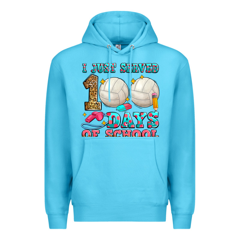 I Just Served 100 Days Of School Volleyball Premium Hoodie by Zillion Design Studio | Teevron