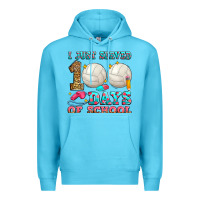 Ocean Blue i just served 100 days of school volleyball Premium Hoodie - Zillion Design Studio