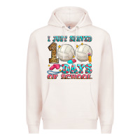 Pale Pink i just served 100 days of school volleyball Premium Hoodie - Zillion Design Studio
