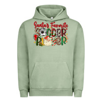 Pigment Oil Green santas favorite soccer player Urban Hoodie - MaliasSmallBusiness