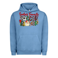 Pigment Pebble Blue santas favorite soccer player Urban Hoodie - MaliasSmallBusiness
