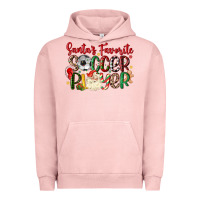 Pigment Salmon santas favorite soccer player Urban Hoodie - MaliasSmallBusiness