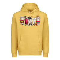 Antique Gold st. bernard dog coffee cups Premium Hoodie - texasbilliewilder