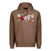 Chestnut st. bernard dog coffee cups Premium Hoodie - texasbilliewilder