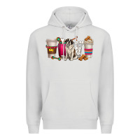Dove Grey st. bernard dog coffee cups Premium Hoodie - texasbilliewilder